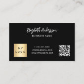 Black qr Firmenlogo Diskontkarte Treuekarte (Rückseite)