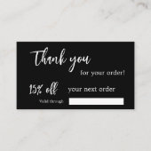 Black qr Firmenlogo Diskontkarte Treuekarte (Vorderseite)