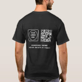 Black QR Logo Staff Work T-Shirt (Rückseite)