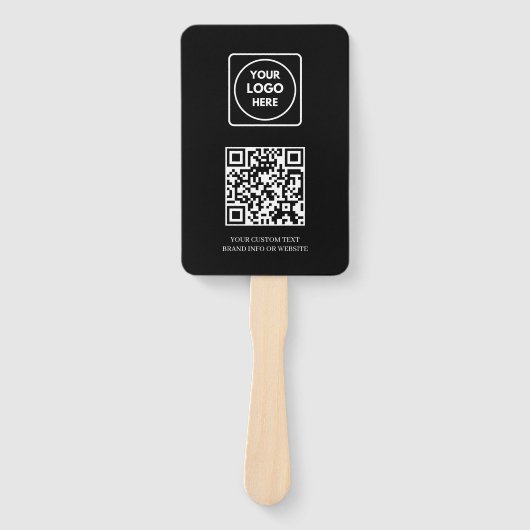 Black QR | Professional Business Logo Design Fächer (Vorderseite)