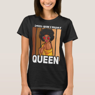Black Queen 54. Geburtstagsmädchen Melanin Frauen T-Shirt