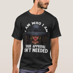 Black Queen African American Ladys Curly Natural T-Shirt