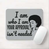 Black Queen Afro American Mousepad (Mit Mouse)