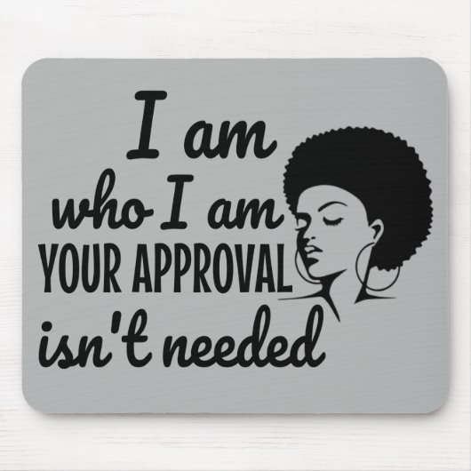 Black Queen Afro American Mousepad (Vorne)