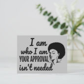 Black Queen Afro American Postkarte (Stehend Vorderseite)