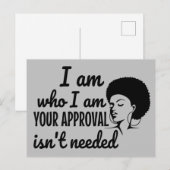 Black Queen Afro American Postkarte (Vorne/Hinten)