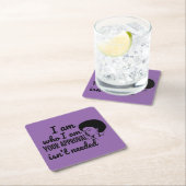 Black Queen Afro American Rechteckiger Pappuntersetzer (Vor Ort)