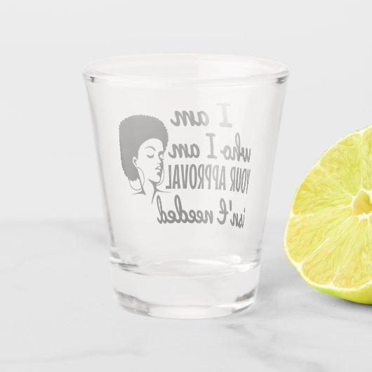 Black Queen Afro American Schnapsglas (Rückseite)