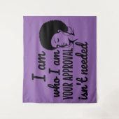 Black Queen Afro American Wandteppich (Vorderseite)