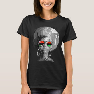 Black Queen Afro Frauengesicht T-Shirt