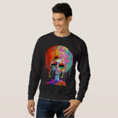 Black Queen Afro Melanin Art Sweatshirt (Vorne ganz)
