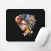 Black Queen Afro Melanin Gran Canaria Mousepad (Mit Mouse)