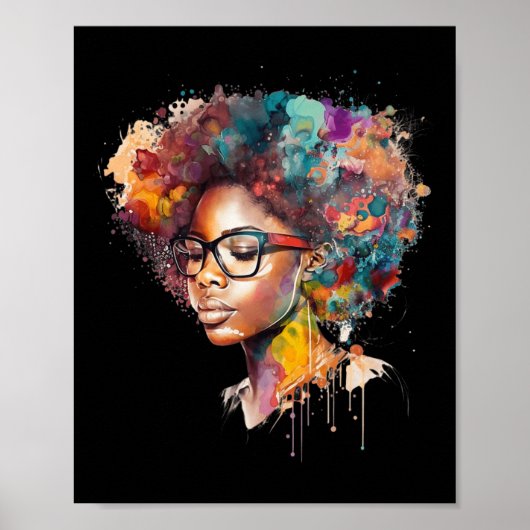 Black Queen Afro Melanin Gran Canaria Poster (Vorne)