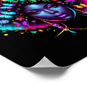 Black Queen Afro Melanin Juneteenth Leopard Butter Poster (Ecke)