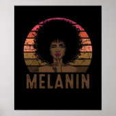 Black Queen Afro Melanin Poster (Vorne)