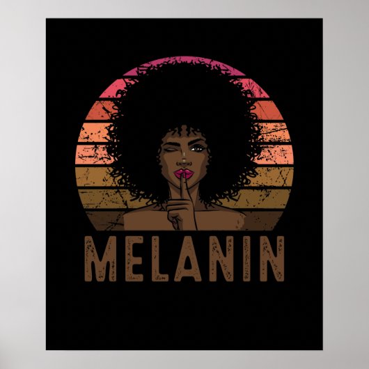 Black Queen Afro Melanin Poster (Vorne)