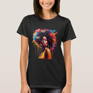 Black Queen Afro Melanin treibt Juneteenth Afrikan T-Shirt