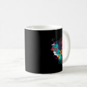 Black Queen Afro Melanin Tropfen Kunst Lover Ameri Kaffeetasse (VorderseiteRechts)