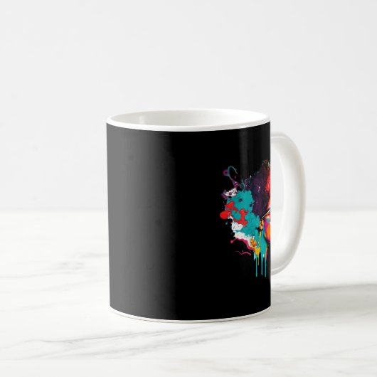 Black Queen Afro Melanin Tropfen Kunst Lover Ameri Kaffeetasse (VorderseiteRechts)