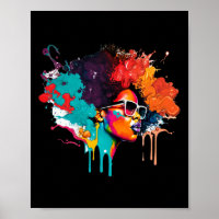 Black Queen Afro Melanin Tropfen Kunst Lover Ameri