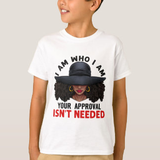 Black Queen Afroamerikanische Damen Lockig Natürli T-Shirt