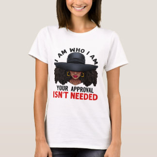 Black Queen Afroamerikanische Damen Lockig Natürli T-Shirt