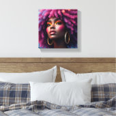 Black queen, afrocentric, blacknificent, woman, me leinwanddruck (Insitu (Schlafzimmer))