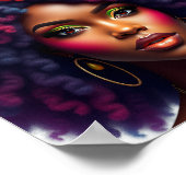 Black queen, afrocentric, blacknificent, woman, me poster (Ecke)