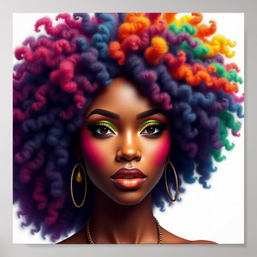 Black queen, afrocentric, blacknificent, woman, me poster (Vorne)