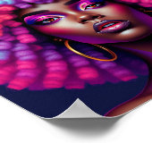 Black queen, afrocentric, blacknificent, woman, me poster (Ecke)