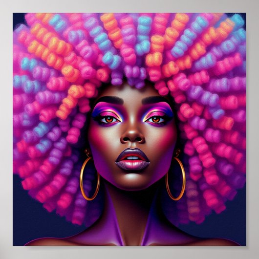 Black queen, afrocentric, blacknificent, woman, me poster (Vorne)