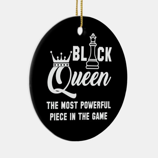 Black Queen am mächtigsten Stück im Spielschach Keramik Ornament (Rechts)
