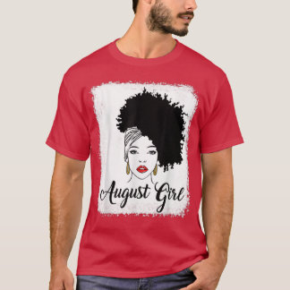 Black Queen August Girl Messy Bun gebleicht August T-Shirt