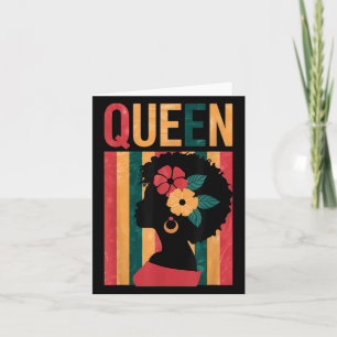 Black Queen Black History Afro American Motivation Karte