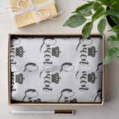 Black Queen Black & White Script Typ Partys Seidenpapier (Geschenk)