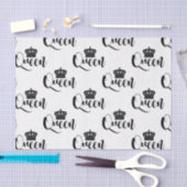 Black Queen Black & White Script Typ Partys Seidenpapier (Handwerk)