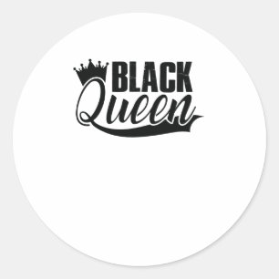 Black Queen Black Woman (3) Runder Aufkleber