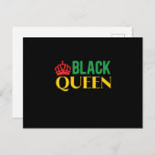 Black Queen Black Woman Ankündigungspostkarte (Vorne/Hinten)