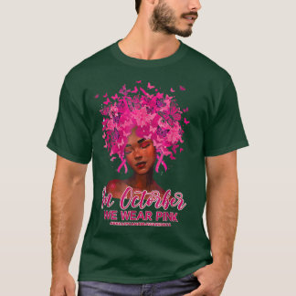 Black Queen Brustkrebs im Oktober tragen wir rosa T-Shirt