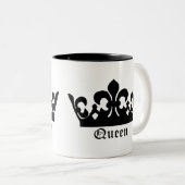 Black Queen Crown Zweifarbige Tasse (VorderseiteRechts)