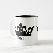 Black Queen Crown Zweifarbige Tasse (Vorderseite Links)