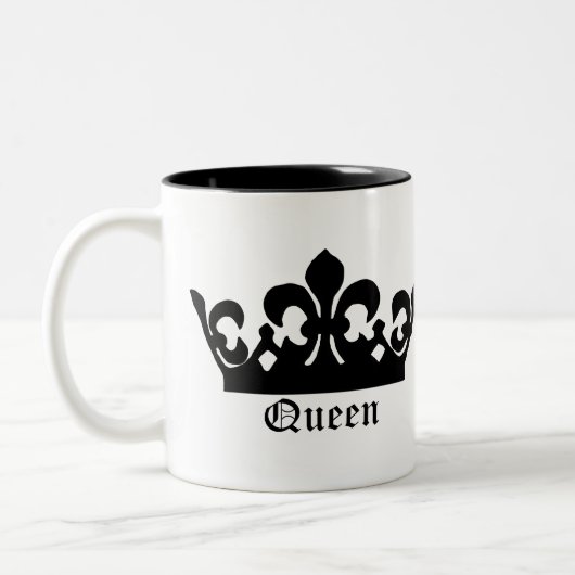 Black Queen Crown Zweifarbige Tasse (Links)