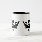 Black Queen Crown Zweifarbige Tasse (Mittel)