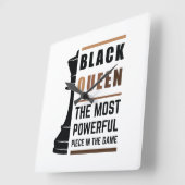 Black Queen das mächtigste Stück in Game 2 Quadratische Wanduhr (Winkel)