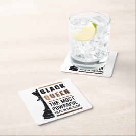 Black Queen das mächtigste Stück in Game 2 Rechteckiger Pappuntersetzer