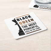 Black Queen das mächtigste Stück in Game 2 Rechteckiger Pappuntersetzer (angewinkelt)