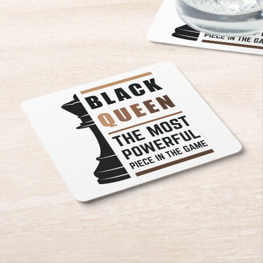Black Queen das mächtigste Stück in Game 2 Rechteckiger Pappuntersetzer (angewinkelt)