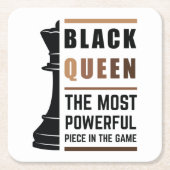 Black Queen das mächtigste Stück in Game 2 Rechteckiger Pappuntersetzer (Vorderseite)