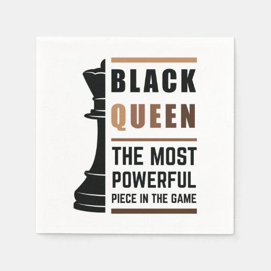Black Queen das mächtigste Stück in Game 2 Serviette (Vorderseite)