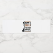 Black Queen das mächtigste Stück in Game 2 Wasserflaschenetikett (Einzelnes Label)